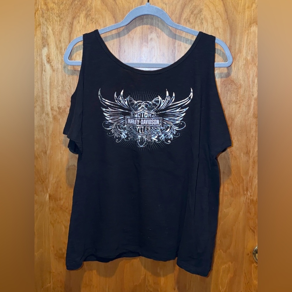 Harley Davidson Off The Shoulder Shirt